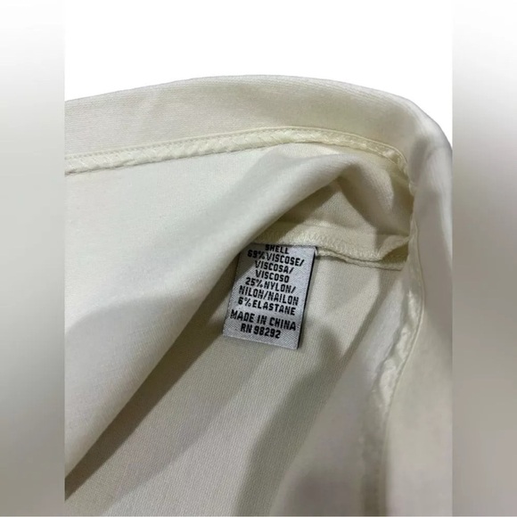 NWT Anthropologie TIBI Button Ivory Cream Dress Mock Neck Sleeveless Button - Picture 2 of 6